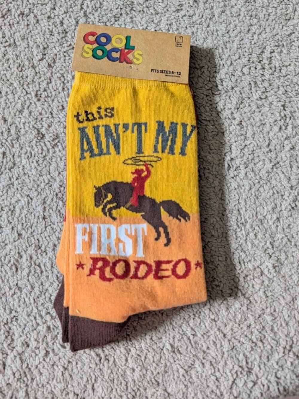Cool Socks “This Ain’t My First Rodeo” Cowboy Socks – New with Tags